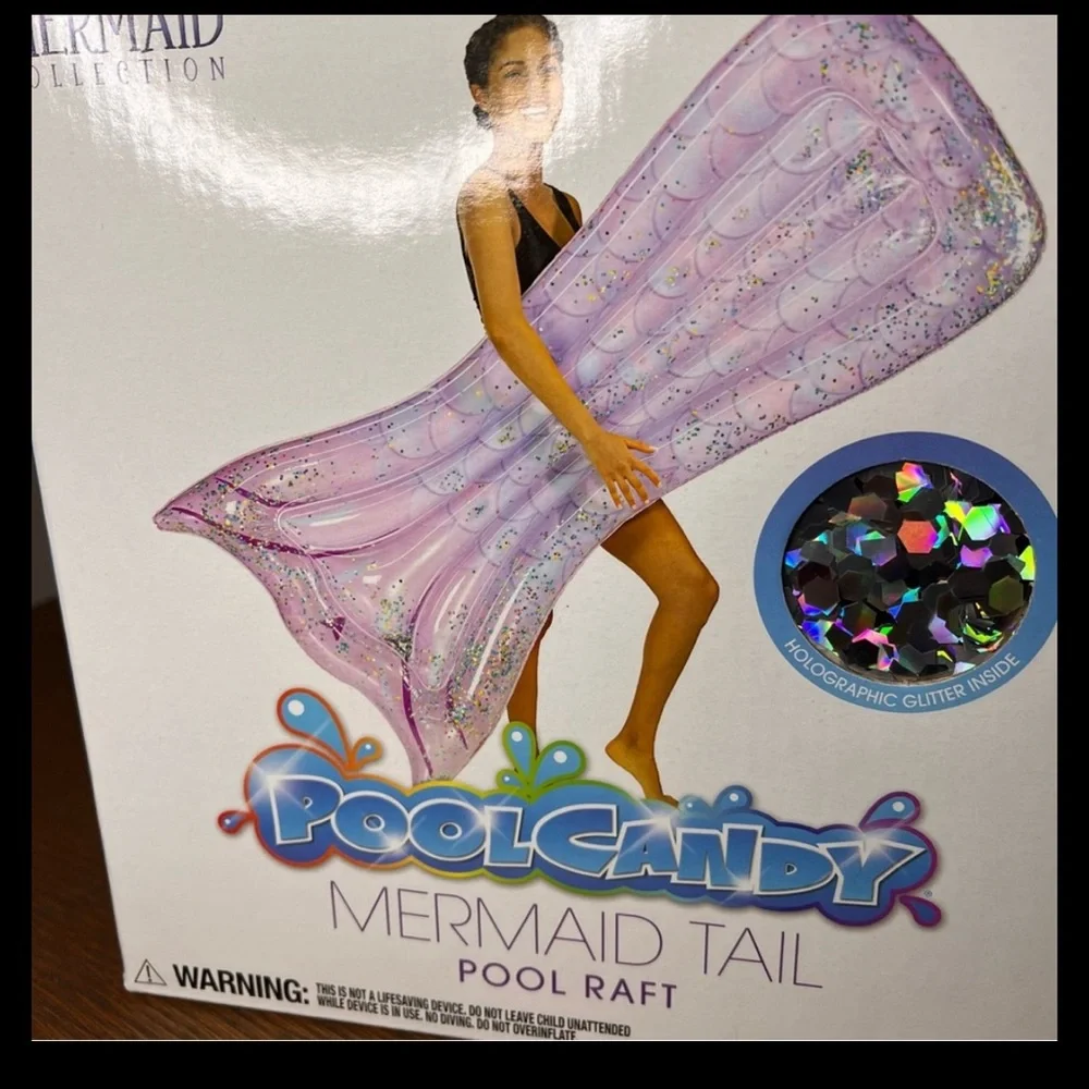 PoolCandy Mermaid Tail Pool Raft - Picture 3 of 4
